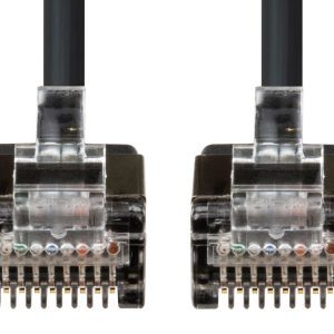 3m Cat6A S/FTP Black Slimline Shielded 10G Patch Lead