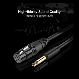 6.5mm 1/4" Jack to Female XLR Cable Male for Microphone 5m AV131