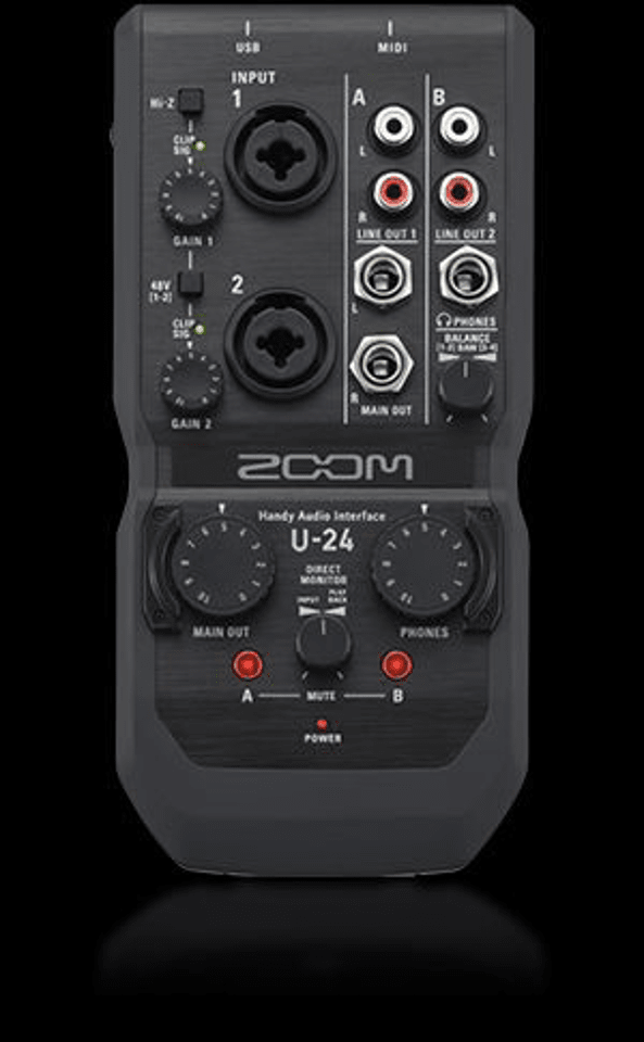 Zoom U-24 Handy Audio Interface - AV Store - Professional Sound