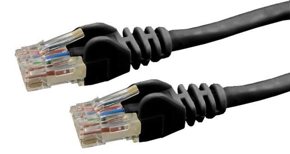 0.5m Cat6 Black UTP Patch Lead (T568A Specification) 250MHz