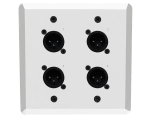 WC111-B-4 channel, male XLR, Sliver wall plate, send up to 4  lines of analog or digital audio