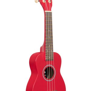 Soprano Ukulele Featuring Wooden Body, Board and Bridge - Includes Bag, Strings and Machine Heads Cherry Bomb