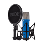 RODE Nt1 Signature - Cobalt - Large Diaphragm Cardioid Studio Condenser Microphone W Shock Mount Pop Filter & Xlr Cable
