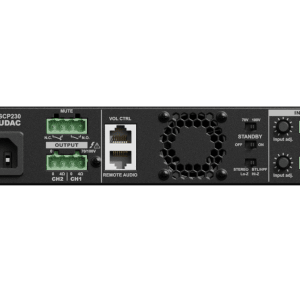 AUDAC SCP230 Compact Dual-Channel Power Amplifier – 2 × 300 W @ 4 Ω / 600 W @ 70/100 V