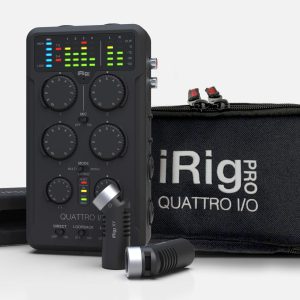 IK Multimedia iRig Quattro I/O Deluxe – 4-Channel Mobile Audio Interface (IP-IRIG-QTRDLX-IN)