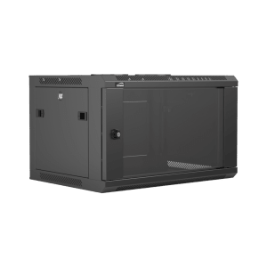 Caymon PR406R-B – 19″ Wall-Mount Rack (6U, Black)