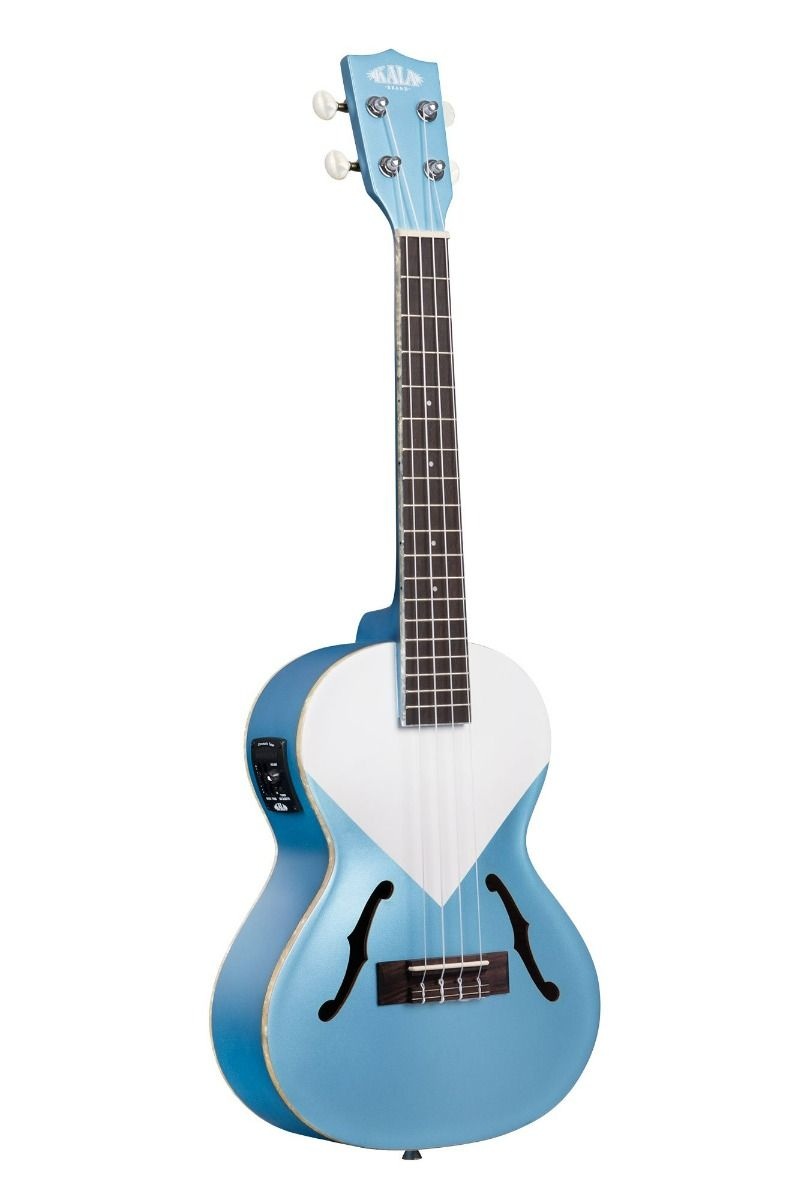 Kala Archtop Jazz Tenor Ukulele Lakeshore Blue - Image 3