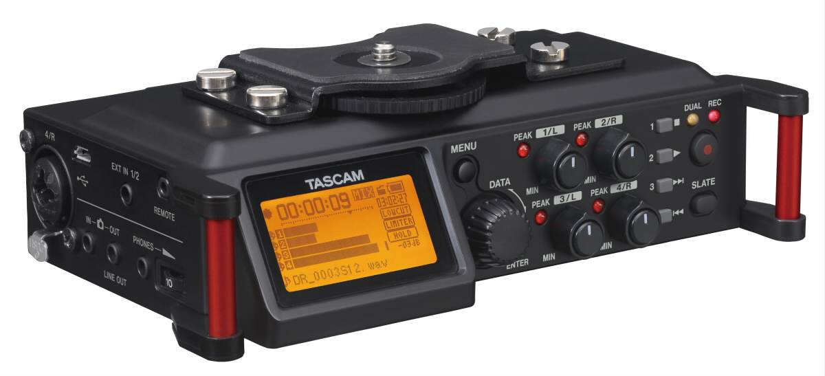 TASCAM DR-70D 4-Track Audio Field Recorder & Mixer for Video - Image 4