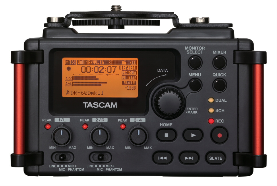TASCAM DR-60DmkII 4-Track Audio Field Recorder & Mixer for Video