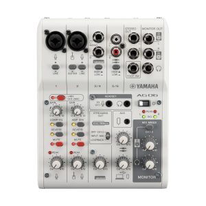 Yamaha 3 Channel Input Mixer with USB interface - White