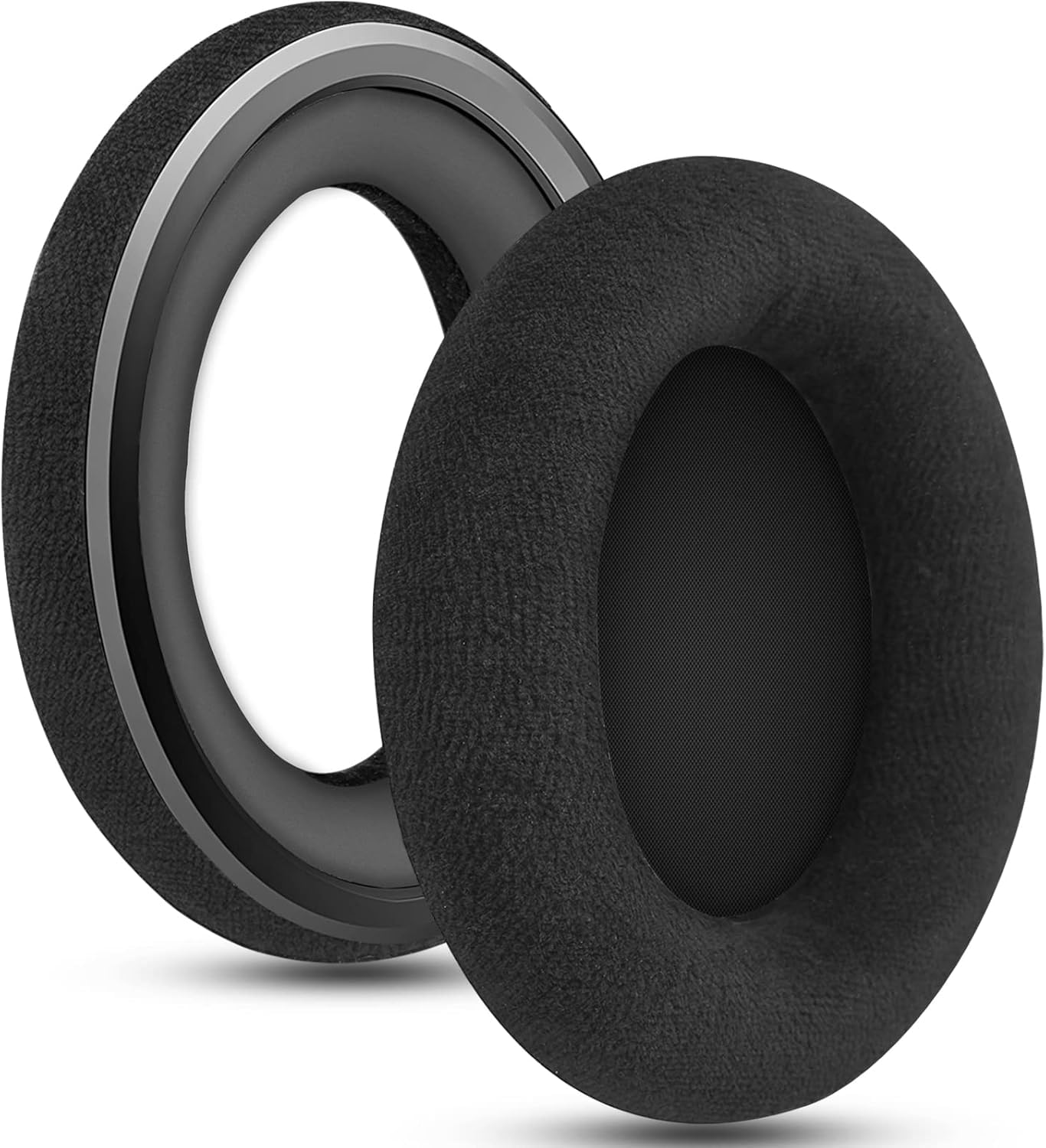 Sennheiser Compatible Earpads – Lint / Fabric (Black) For HD 598 · HD 599 · HD 569 · HD 515 · HD 595 · HD 558 · PC360 - Image 4