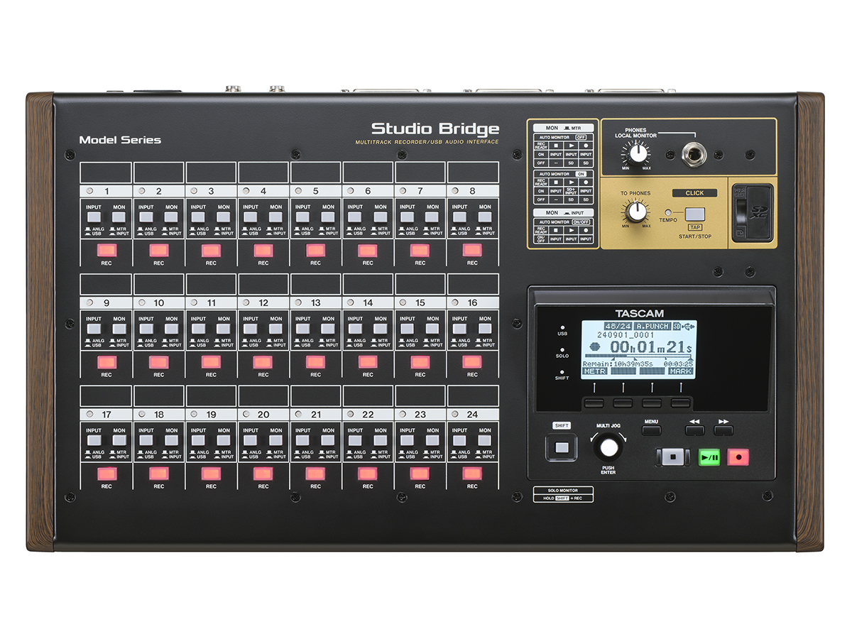 TASCAM Studio Bridge – 24-Track Recorder & 24-In / 24-Out USB Audio Interface with MIDI