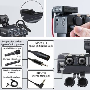 TASCAM CA-XLR2d-N XLR Microphone Adapter (Nikon Version)