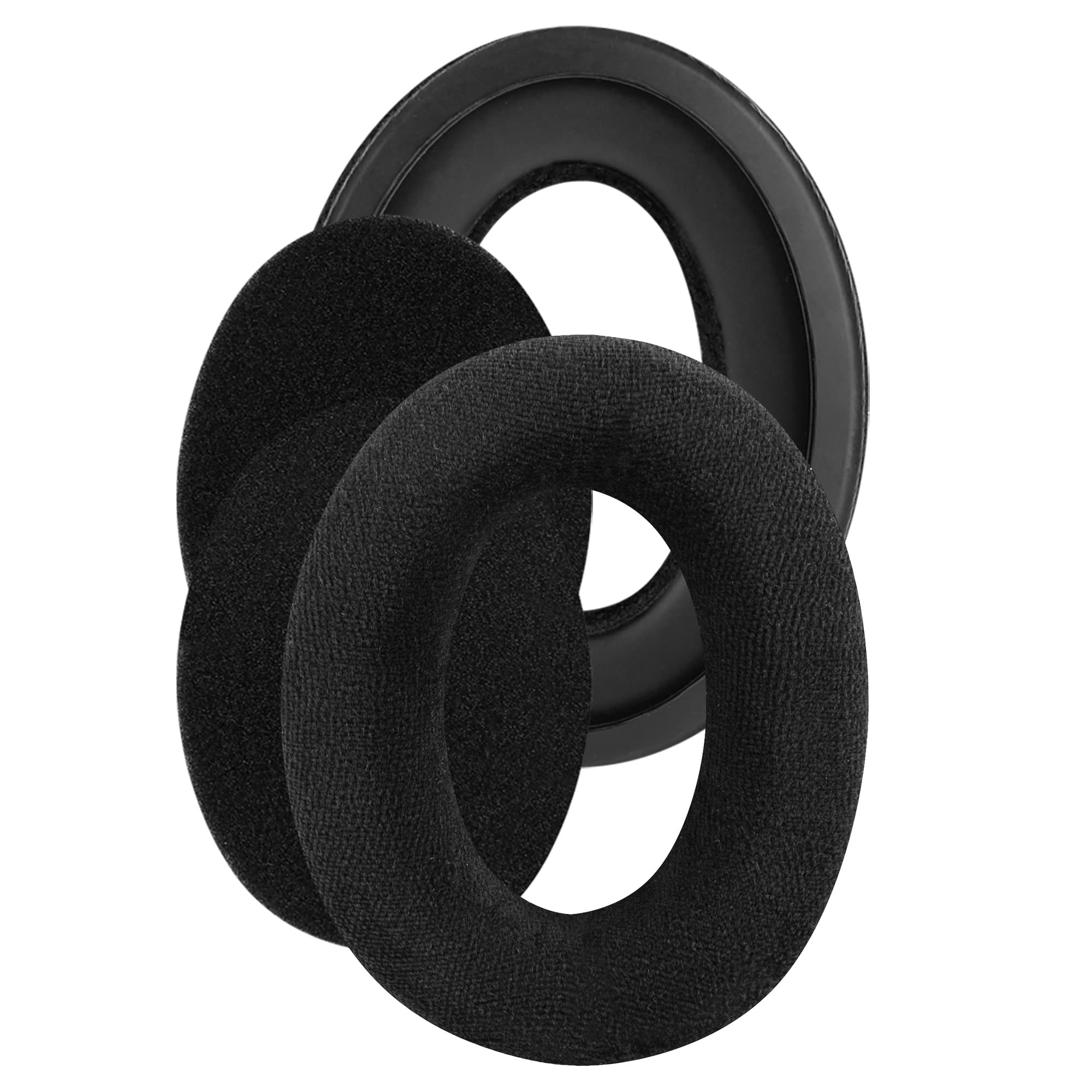 Sennheiser Compatible Earpads – Lint / Fabric (Black) For HD 598 · HD 599 · HD 569 · HD 515 · HD 595 · HD 558 · PC360 - Image 3