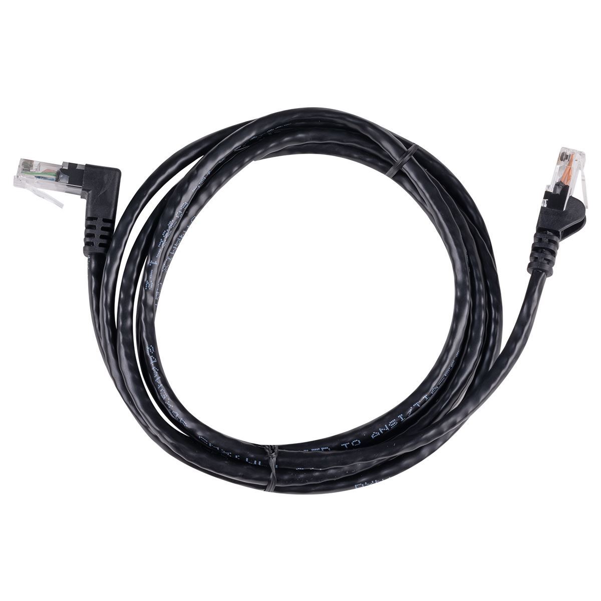 1m Cat6 UTP Right Angle Patch Lead – Black - Image 2
