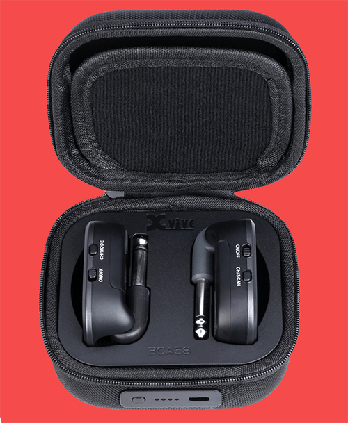 Portable 5000mAh charging case for the Xvive A58 Guitar Wireless System. - Image 3