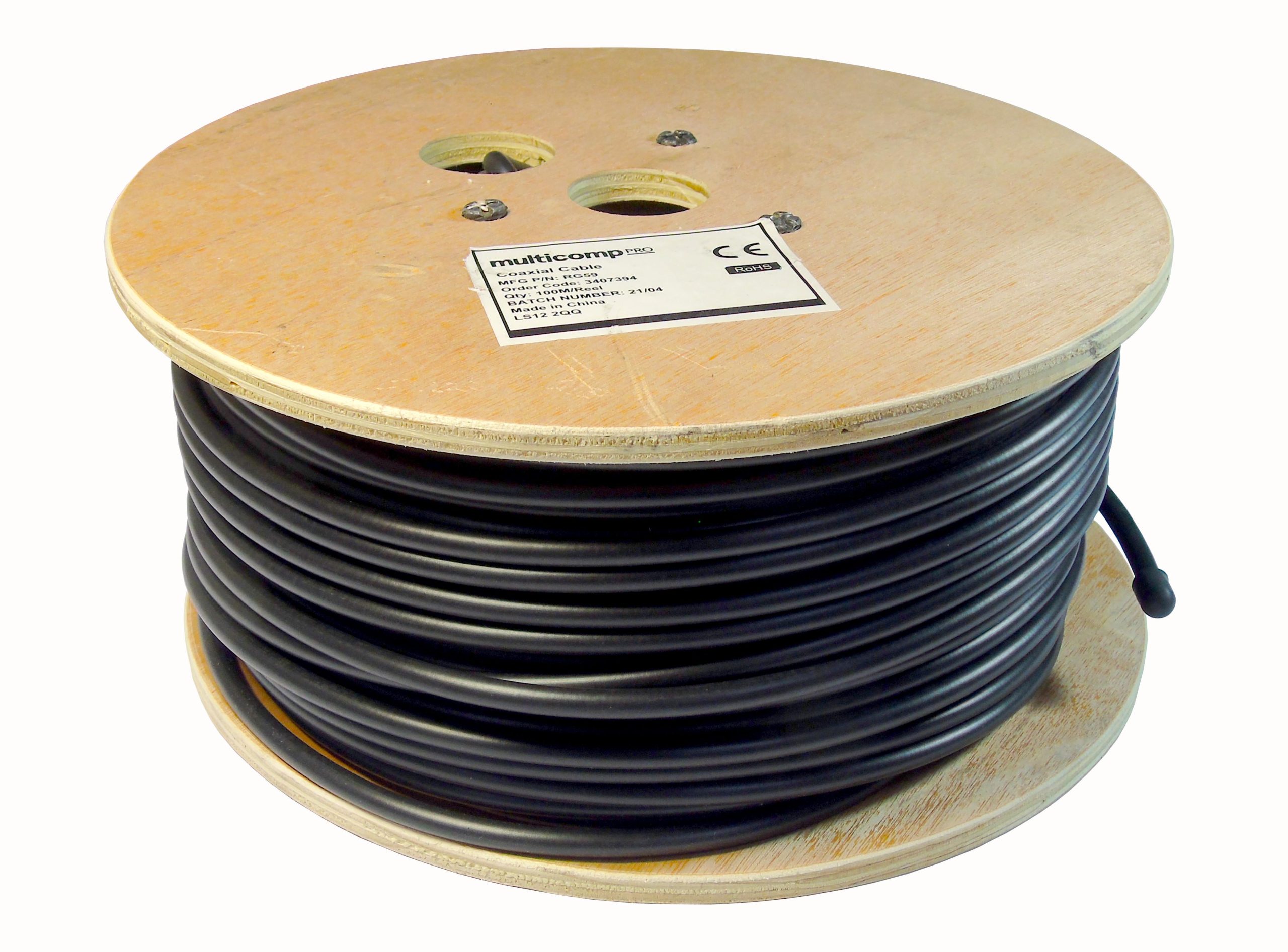 RG59 Coaxial Cable – 75Ω – Black PVC – 6.15mm OD - Image 2