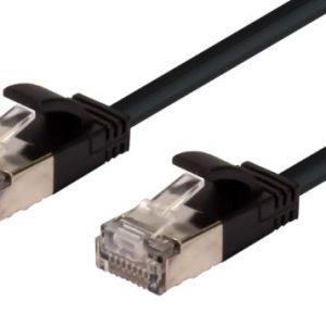 1m Cat6A S/FTP Ultra Slim 10G LSZH Patch Lead – Black