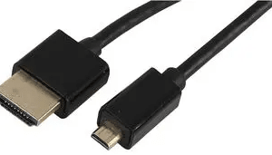 HDMI A to Micro HDMI (Type D) Cable – 0.75m