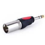 XLR Male 1/4" Stereo C48 Connector - front view