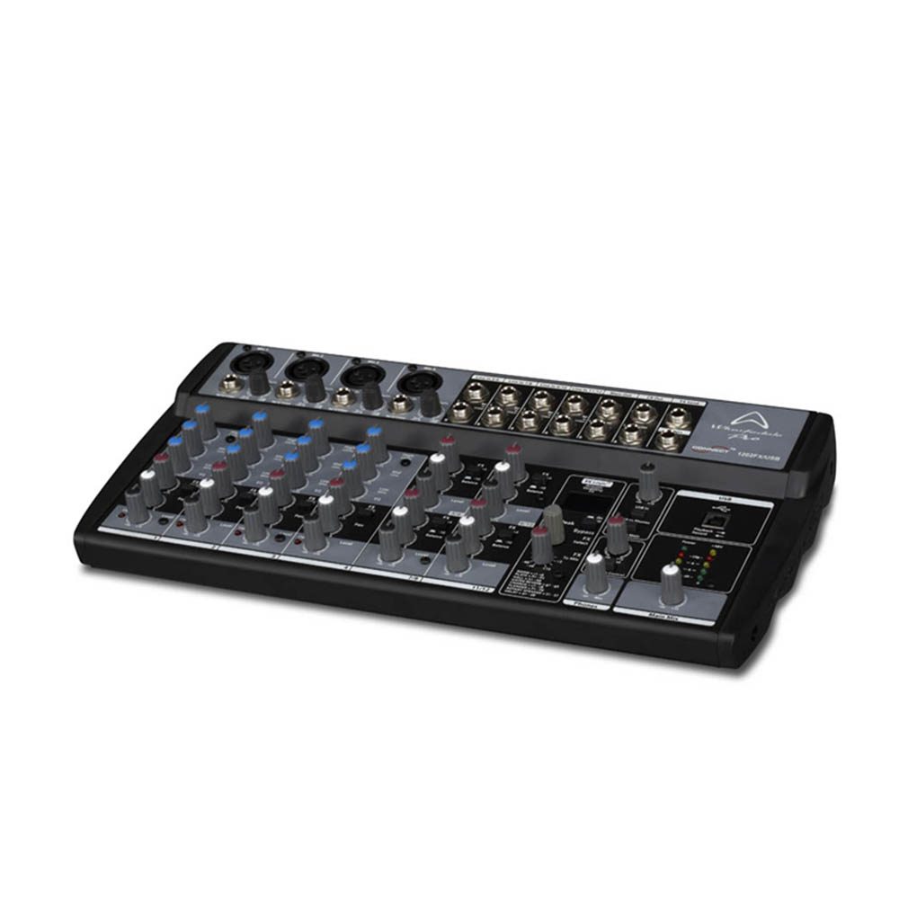 Wharfedale 4 XLR 4 Stereo Ch Mixer,RCA ,EFF, USB - front view