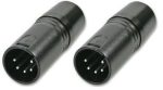 5 Pin XLR DMX Terminator, Plug 2 Pack