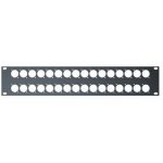 2U Vent Panel with 32 Holes - front view