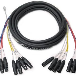 EWI 20ft (6m) 8 Channel XLR Patch Snake – Dual Fantail Male to Female