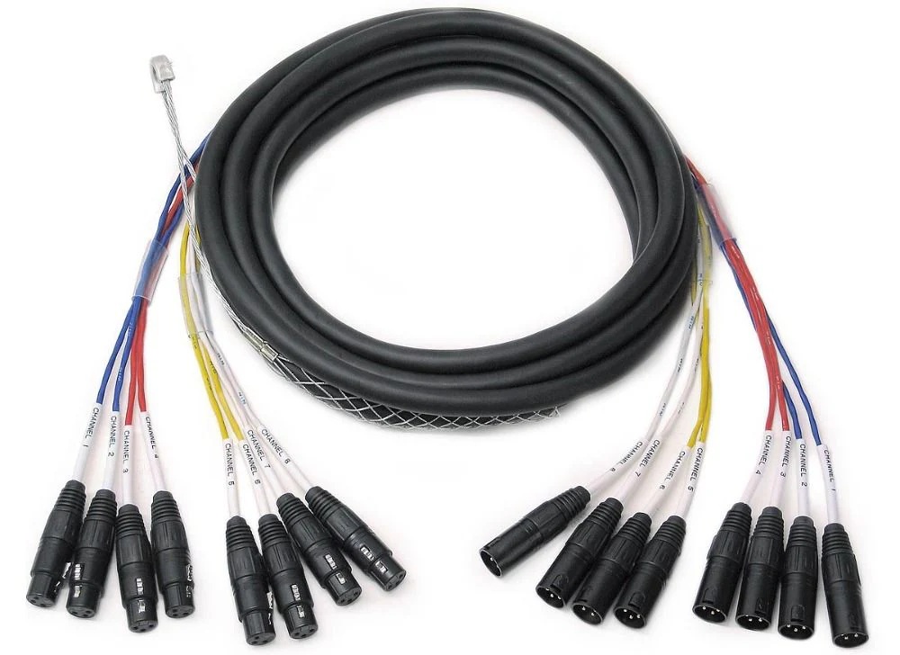 EWI 20ft (6m) 8 Channel XLR Patch Snake – Dual Fantail Male to Female