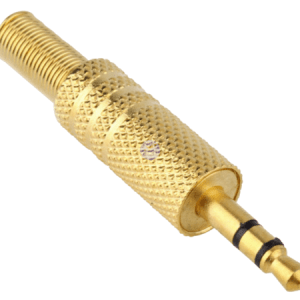 TRS 3.5mm Jack Cable Mount Solder Adapter - Gold