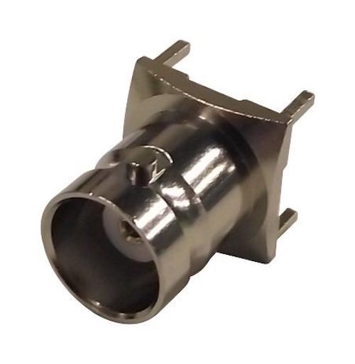 BNC Coaxial, Straight Jack, Through Hole Vertical, 50 ohm, Brass