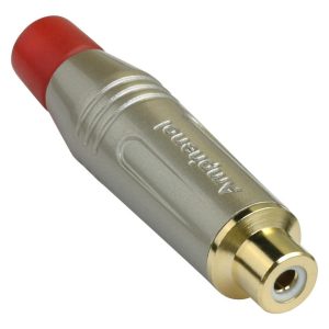RCA CONNECTOR FEMALE AMPHENOL RED