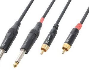 Audio Lead - 2 x Mono Jack to 2 x RCA Male 3 Metres