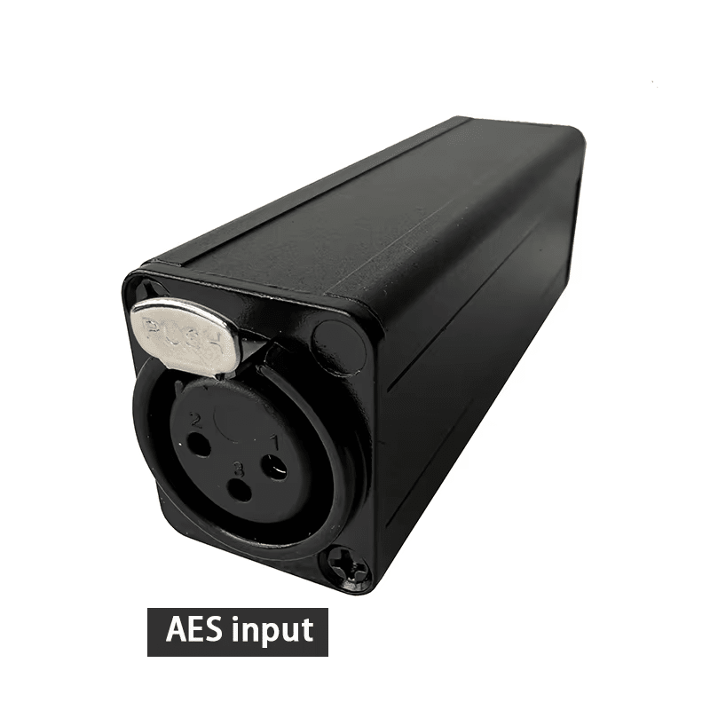 Coaxial AES XLR To SPDIF RCA Recording DAT Connected To Digital Active Monitor Speakers 75 ohms In To 110 Ohms Out - front view