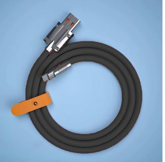 Super Fast Charge USB-A to USB-C Liquid Silicone - Black