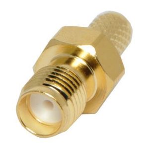 Crimp On RG58U Gold Plated Female Socket SMA