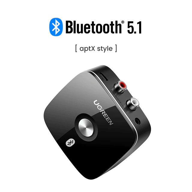 Bluetooth 5.1 Receiver Audio Adapter with RCA and 3.5mm output