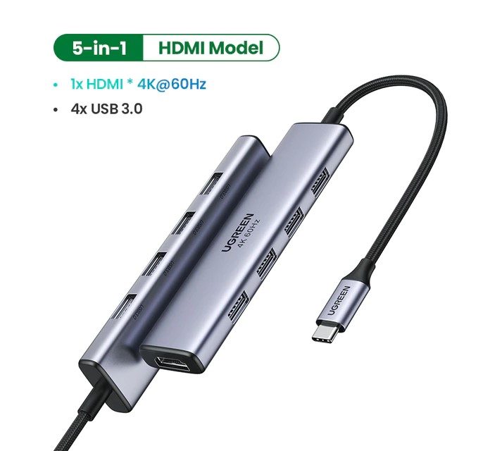 USB-C Hub - USB-C to 4x USB 3.0 and 1x HDMI