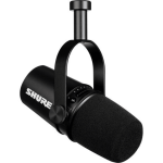Shure MV7 Podcast Microphone Black - front view
