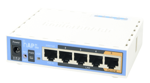 MikroTik RB952UI-5AC2ND hAP ac Lite, 802.11ac 5 Port Router