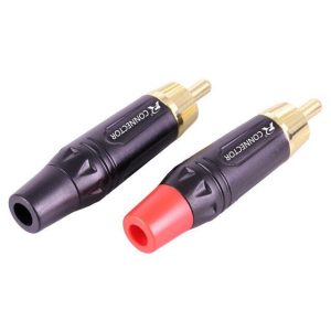 RCA Male Connector Gold Plating Audio Adapter - 1 Pair