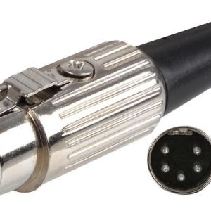 Midi/Din 5PIN MAle Plug Locking Chrome