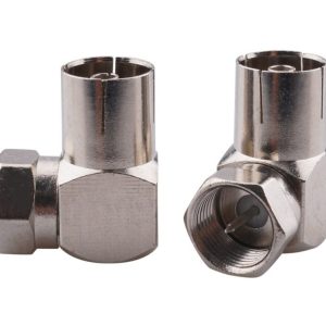 F-Type Male to Pal Socket Right Angle