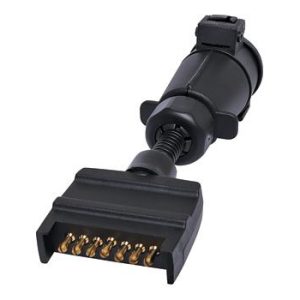 7 Pin Flat Plug To Large 7 Pin Round Socket Adapter