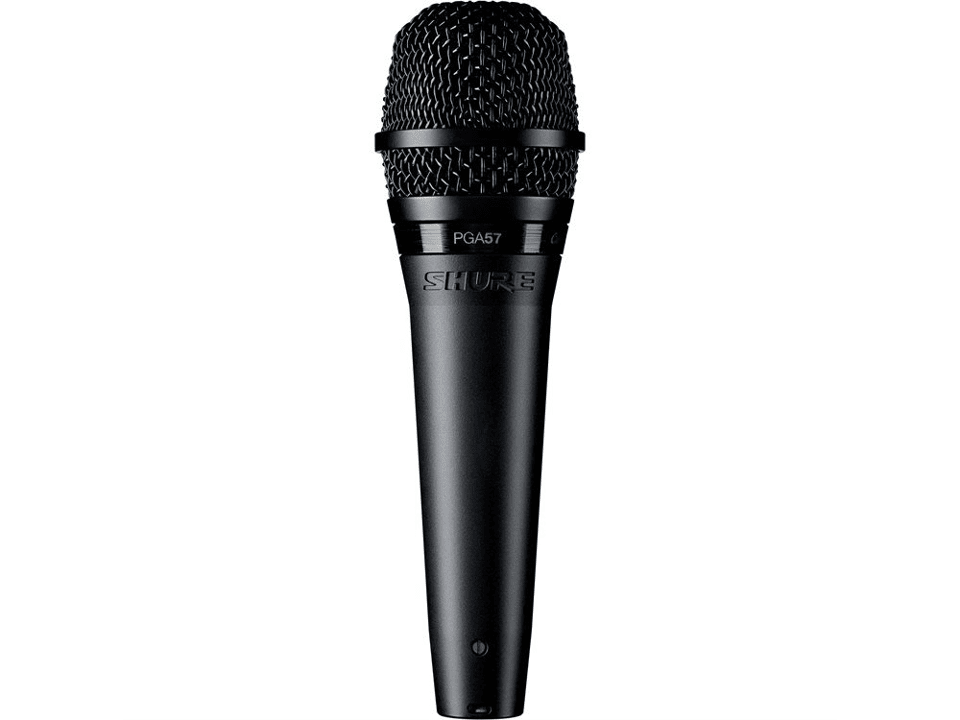 Shure PGA57 Cardioid Dynamic Instrument Microphone with XLR Cable - front view