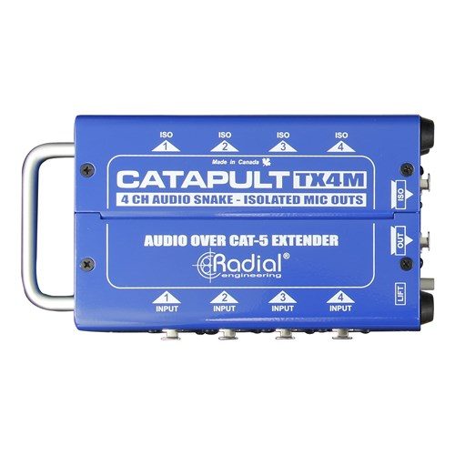 Radial CATAPULT RX4L - 4ch receiver, balanced outs, line-level transformers, uses shielded cat-5 - front view
