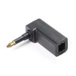 Toslink Digital Optical Jack to 3.5mm Mini Plug 90 Degree Audio Adapter