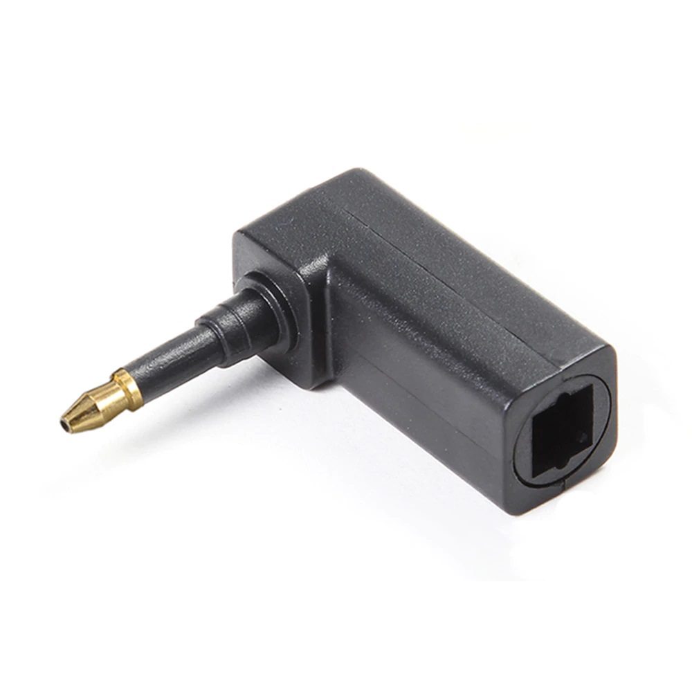 Toslink Digital Optical Jack to 3.5mm Mini Plug 90 Degree Audio Adapter