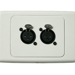 Wall Plate (Clipsal 2000) with 2 Female 3 Pin XLR