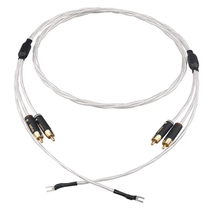 Dual HIFI RCA Cable With Grounding Wire Sliver Plated  2m